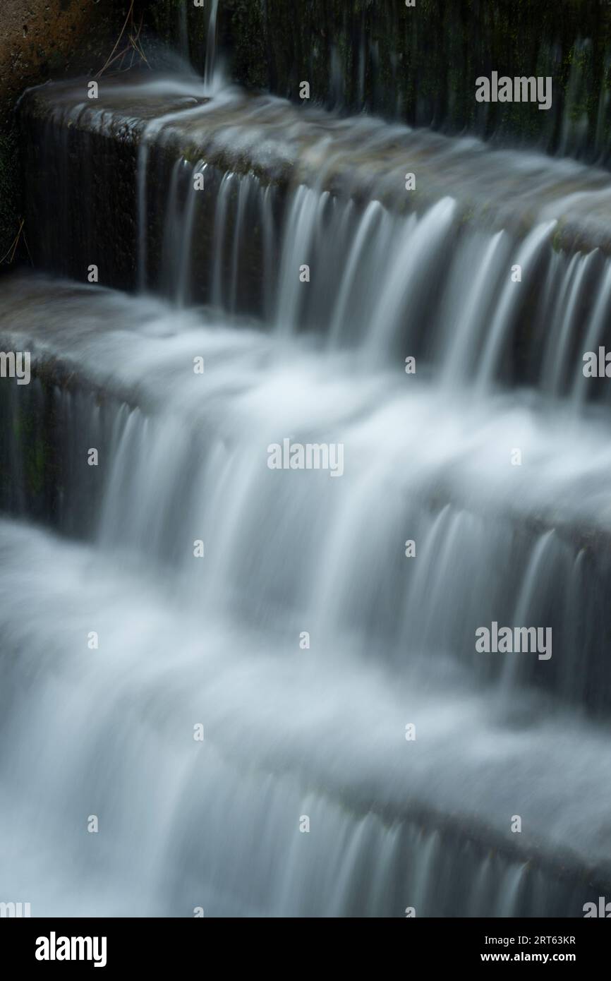 New Pool Hollow, Carding Mill Valley, Church Stretton, Shropshire, Inghilterra. Foto Stock