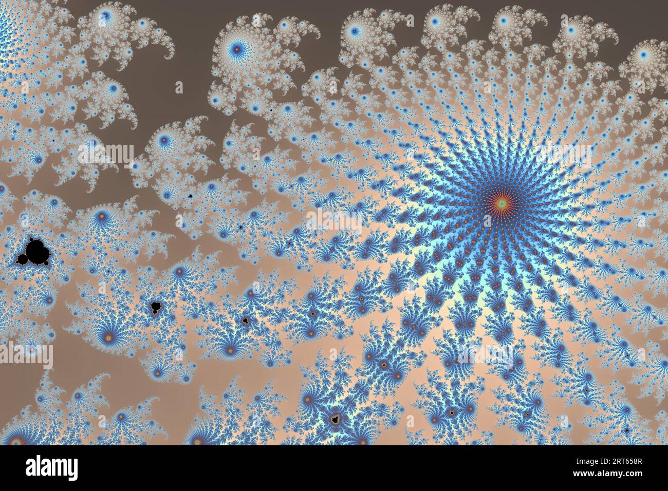 Beautiful Zoom into the Infinite Mathematical Mandelbrot Set Fractal Foto Stock