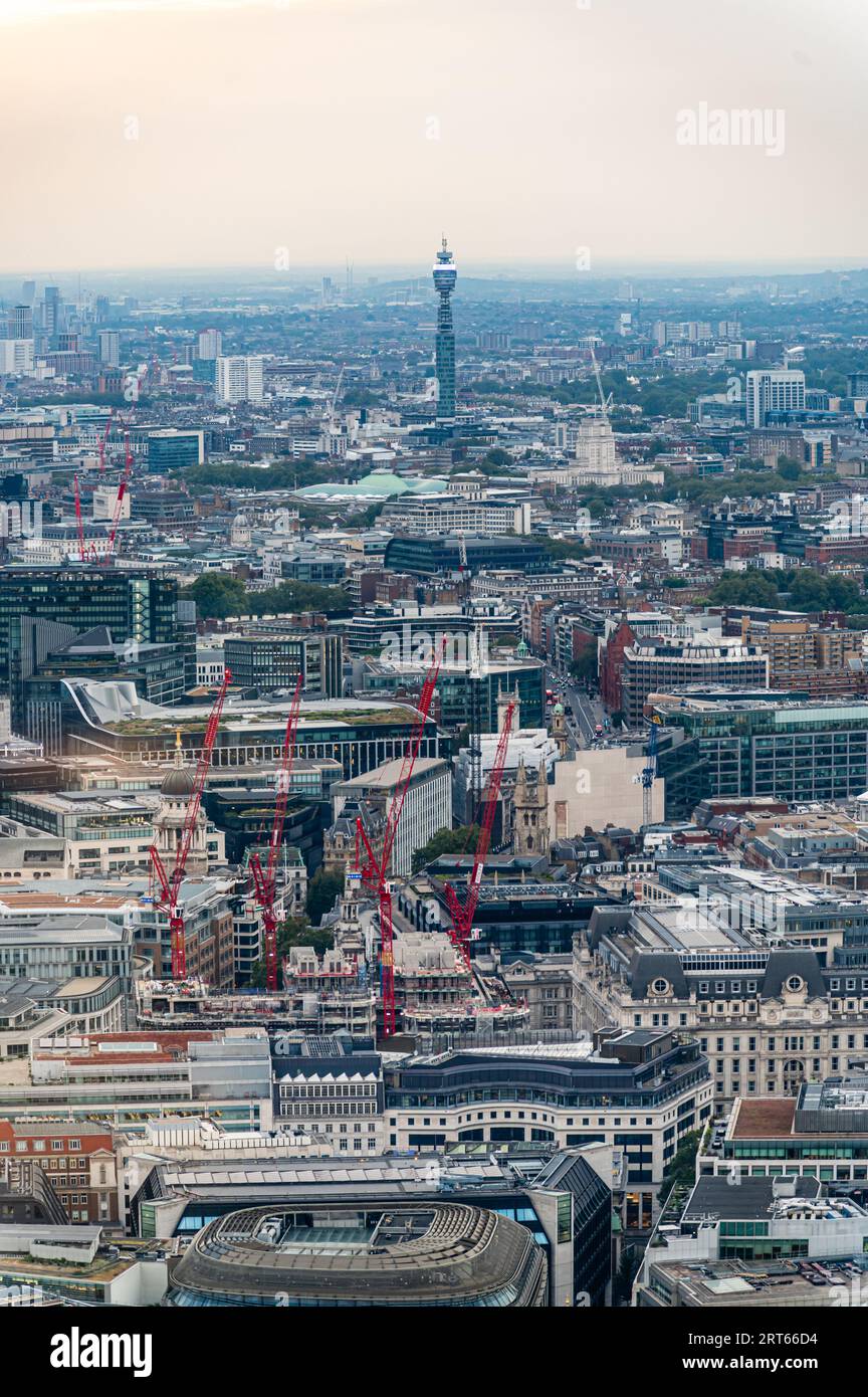 Vista dall'8 Bishopsgate, Londra, Regno Unito Foto Stock