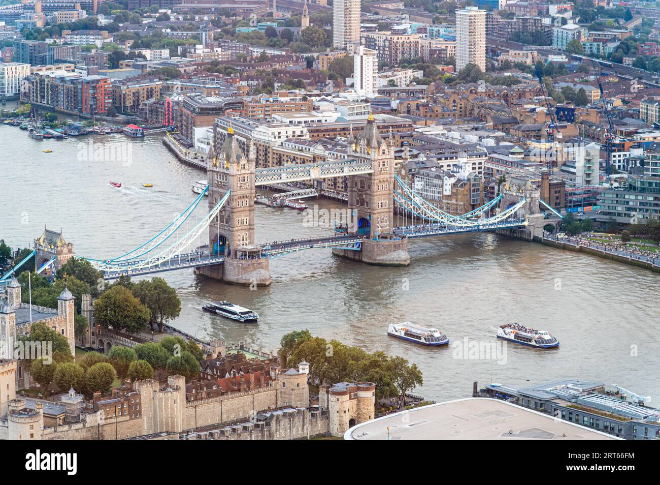 Vista dall'8 Bishopsgate, Londra, Regno Unito Foto Stock