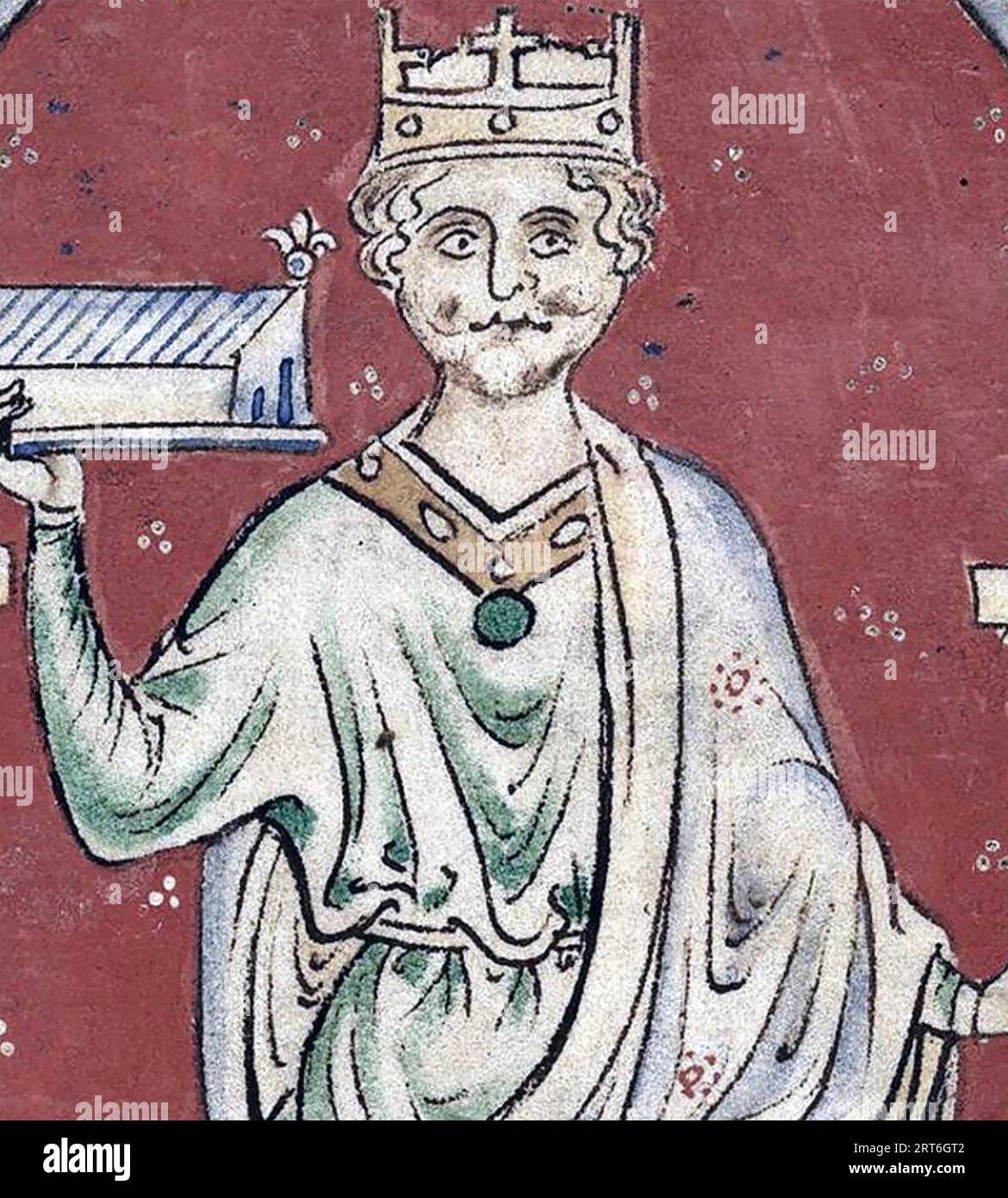 RE GUGLIELMO II D'INGHILTERRA (c 1057-1100) dettaglio tratto dalla Historia Anglorum di Matteo Paris intorno al 1253 Foto Stock