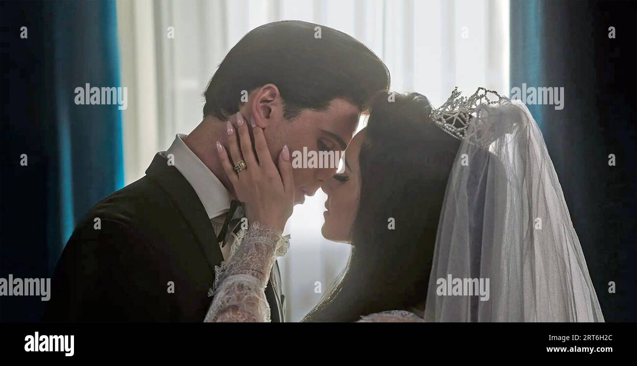 PRISCILLA 2023 A24 film con Cailee Spaeny nel ruolo di Priscilla Presley e Jacob Elordi nel ruolo di Elvis Presley Foto Stock