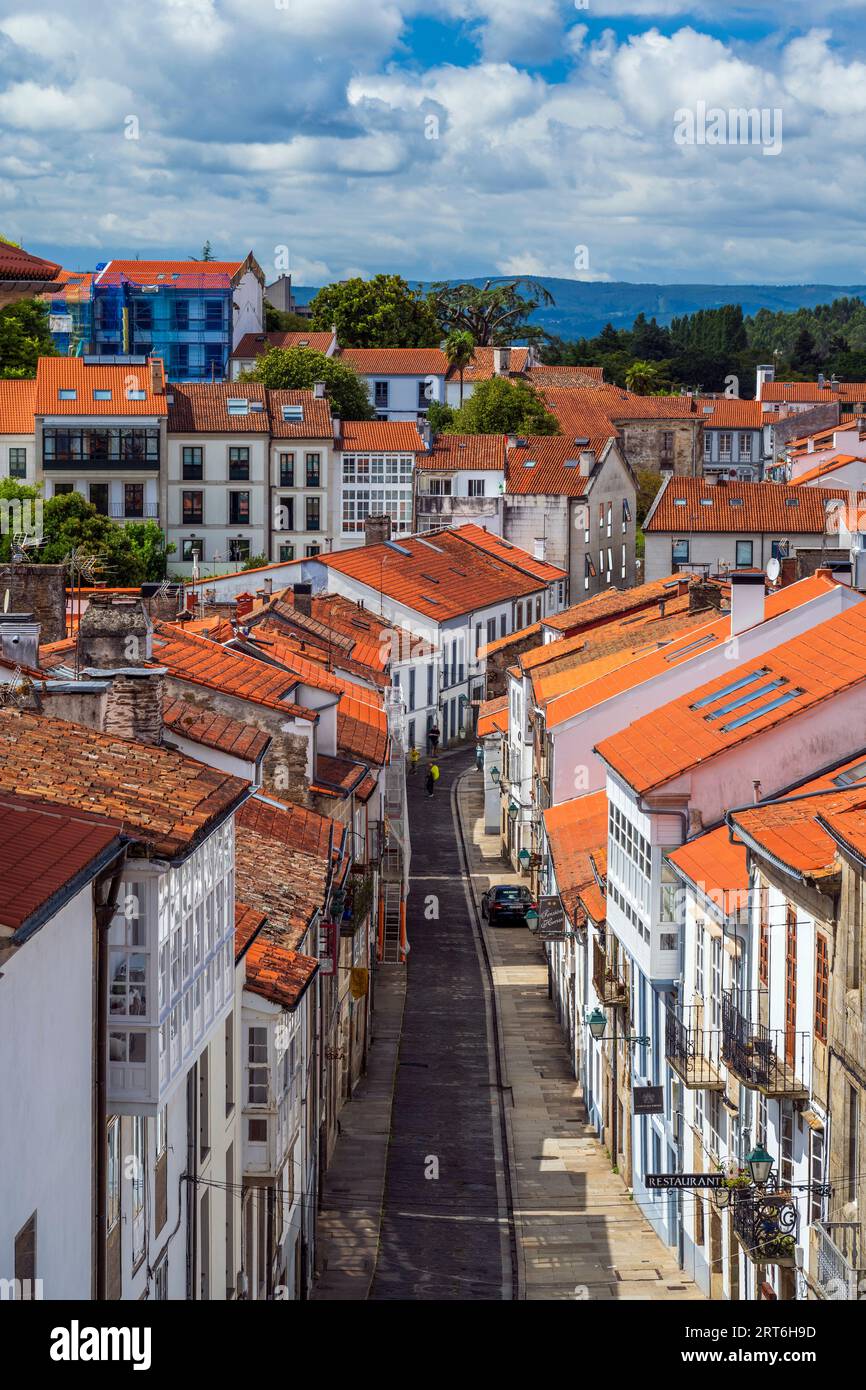 Città vecchia, Santiago de Compostela, Galizia, Spagna Foto Stock