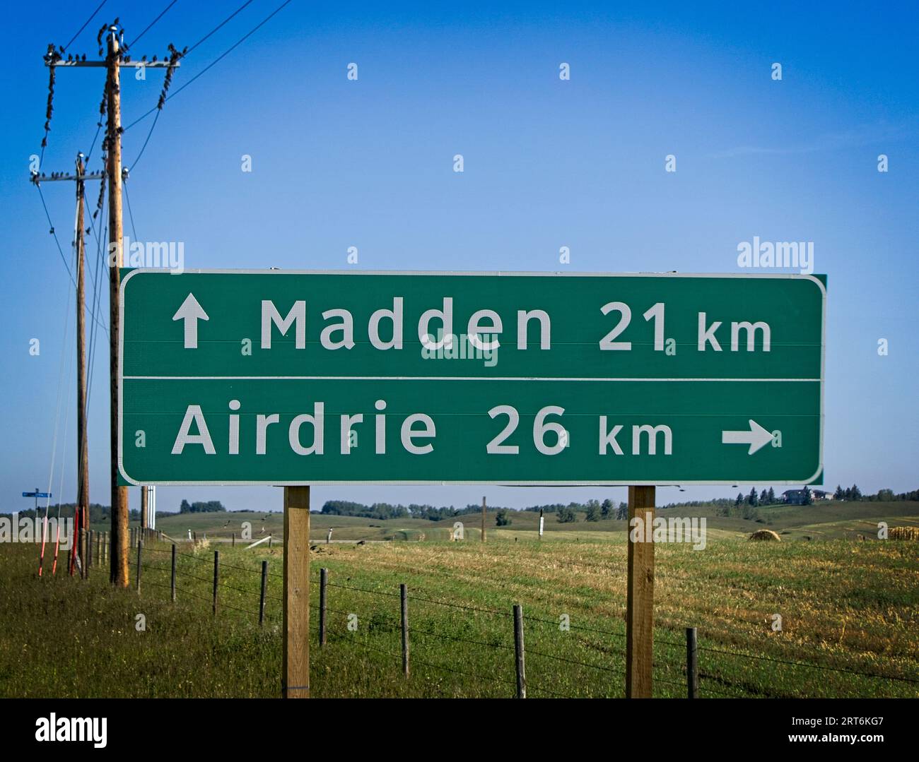 Indicazioni per Rocky View County Alberta Foto Stock