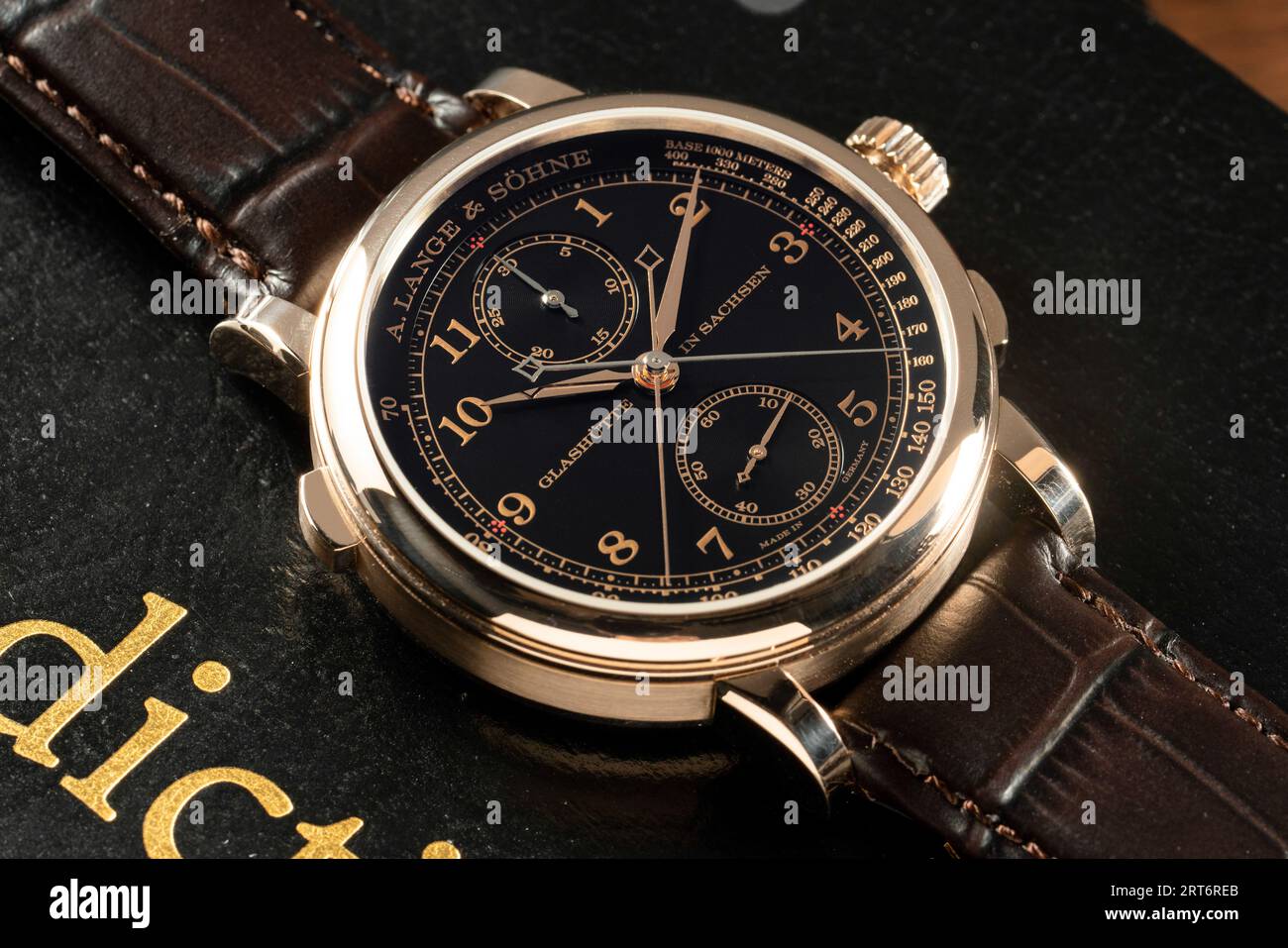 A. Lange & Söhne 1815 Rattrapante Honeygold omaggio a F. A. Lange 425,050 Foto Stock