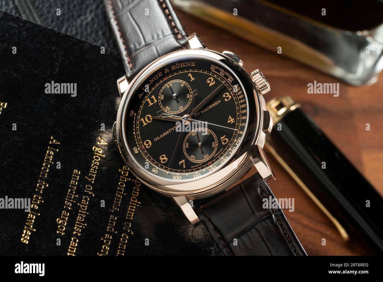 A. Lange & Söhne 1815 Rattrapante Honeygold omaggio a F. A. Lange 425,050 Foto Stock