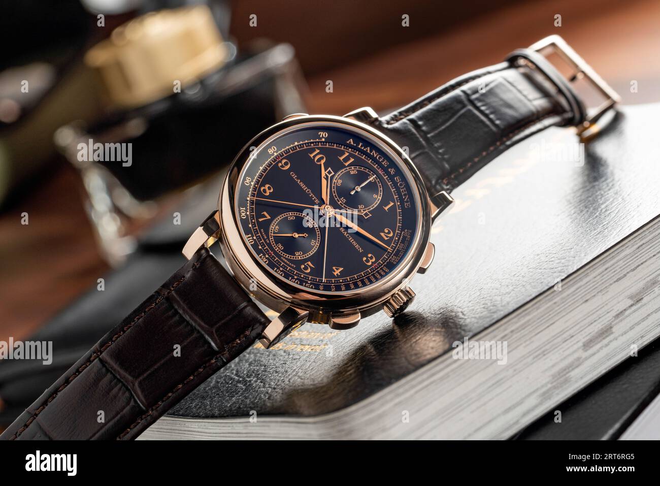 A. Lange & Söhne 1815 Rattrapante Honeygold omaggio a F. A. Lange 425,050 Foto Stock