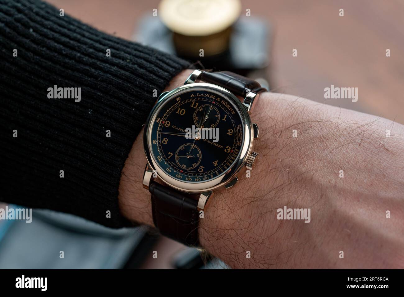 A. Lange & Söhne 1815 Rattrapante Honeygold omaggio a F. A. Lange 425,050 Foto Stock