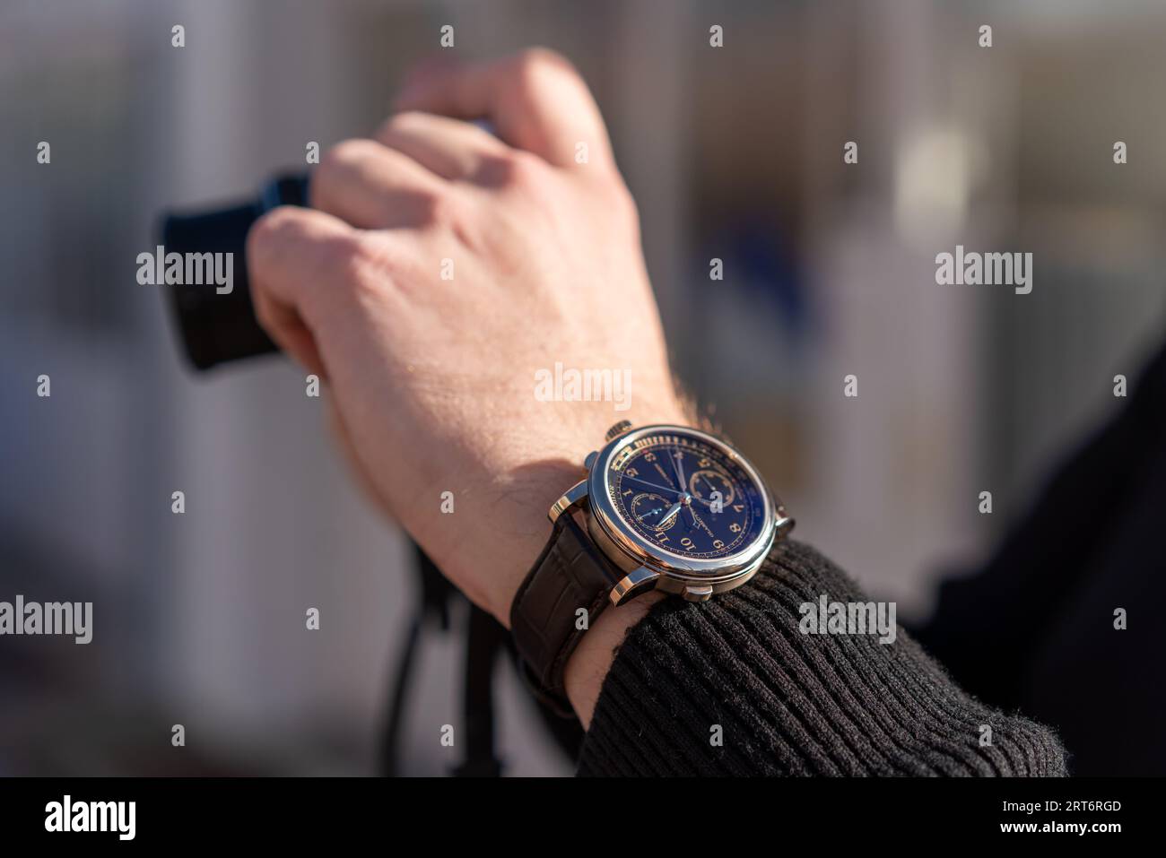 A. Lange & Söhne 1815 Rattrapante Honeygold omaggio a F. A. Lange 425,050 Foto Stock