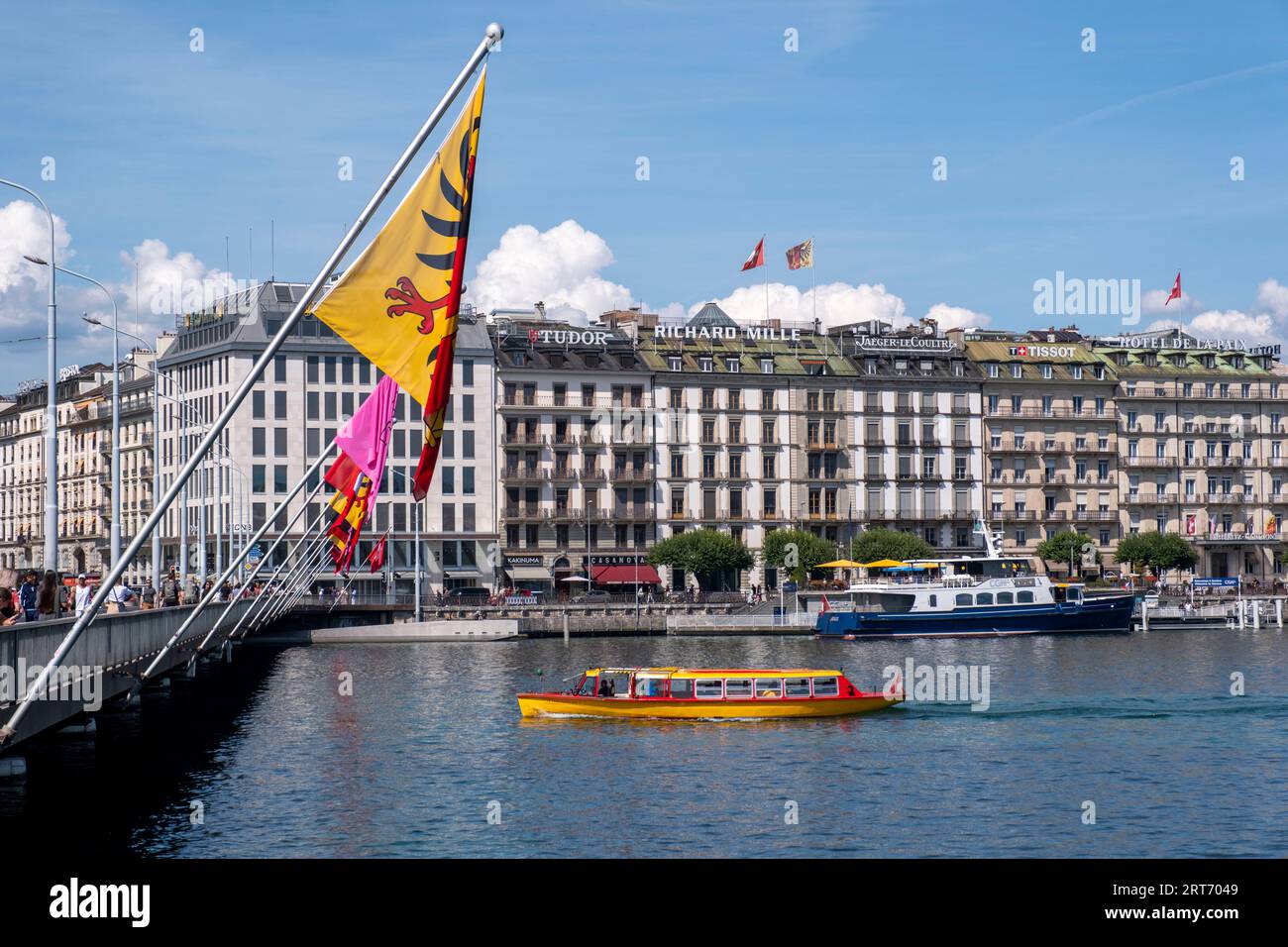 Crociera sul lago, Lago di Ginevra, Ginevra, Svizzera Foto Stock