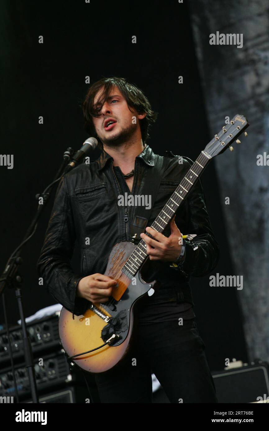 Dirty Pretty Things che si esibisce al Glastonbury Festival 2007 Foto Stock