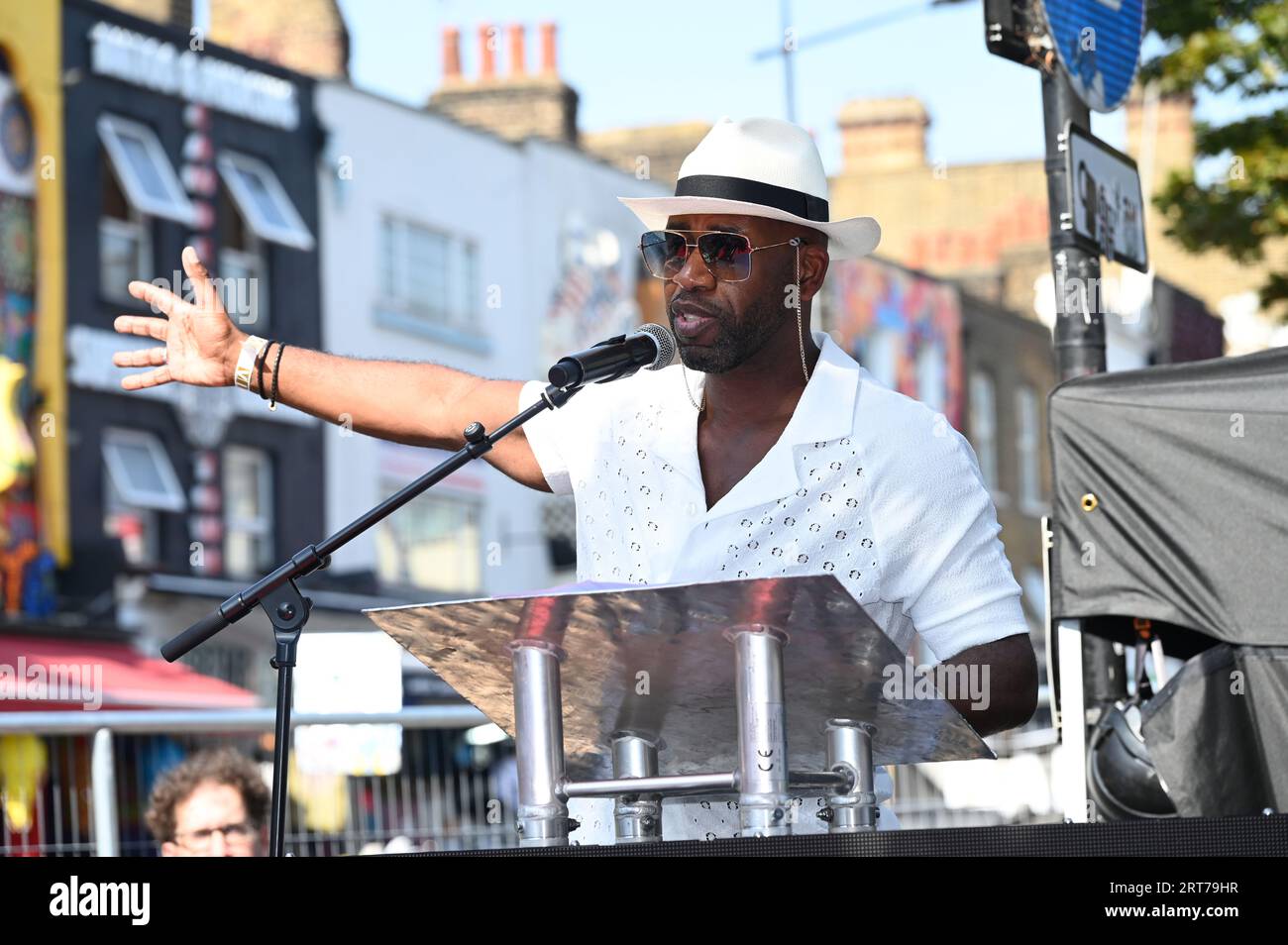 Camden Town, Londra, Regno Unito. 9 settembre 2023. Speaker DJ Spoony allo Shalamar The Music Walk of Fame - Camden Music Festival, Londra, Regno Unito. Credito: Vedere li/Picture Capital/Alamy Live News Foto Stock