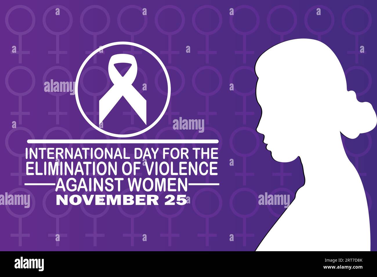 Giornata internazionale per l'eliminazione della violenza contro le donne illustrazione vettoriale. Novembre 25. Concetto di vacanza. Modello per sfondo, banner Illustrazione Vettoriale