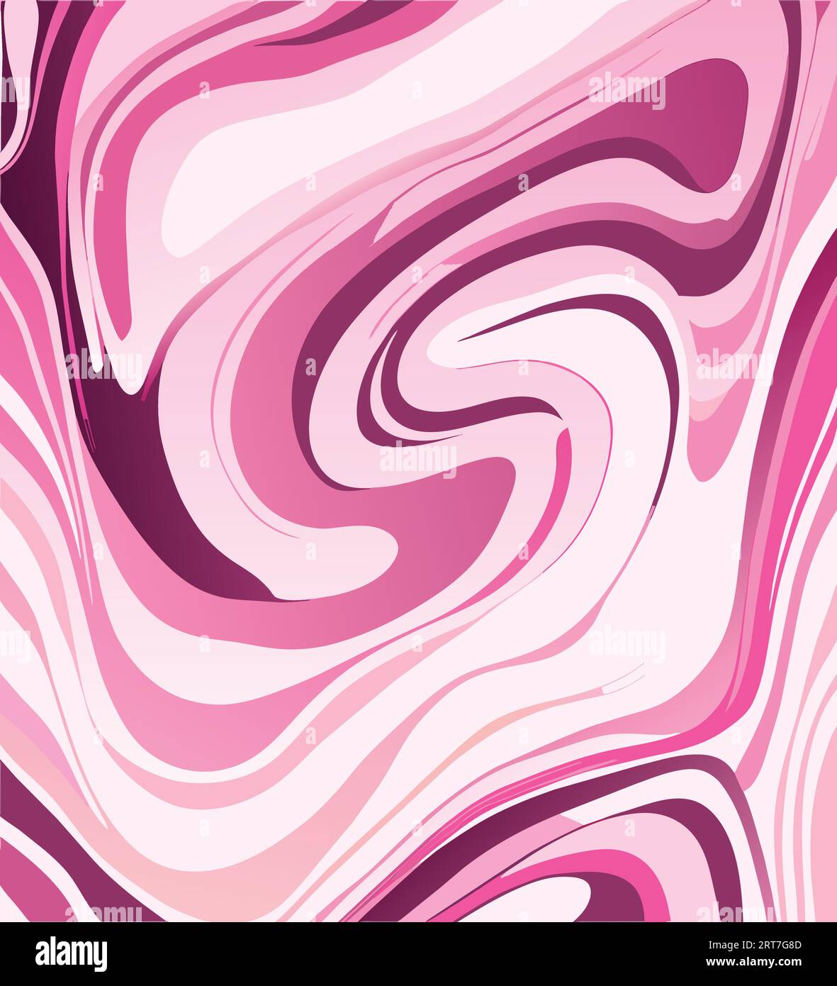Eleganti girevoli in marmo rosa: Un accattivante sfondo vettoriale. Liquid Pink Marble Art: Perfetto per il design e la creatività. Illustrazione Vettoriale