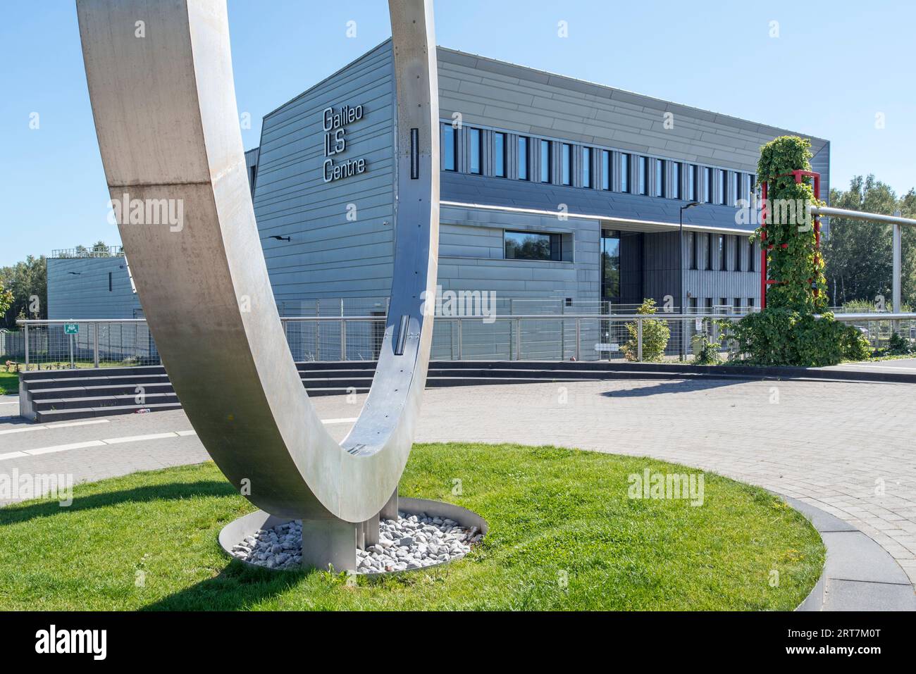 Galileo ILS Centre nel GALAXIA European Space Applications Park a Transinne, Libin, Lussemburgo, Vallonia, Belgio Foto Stock