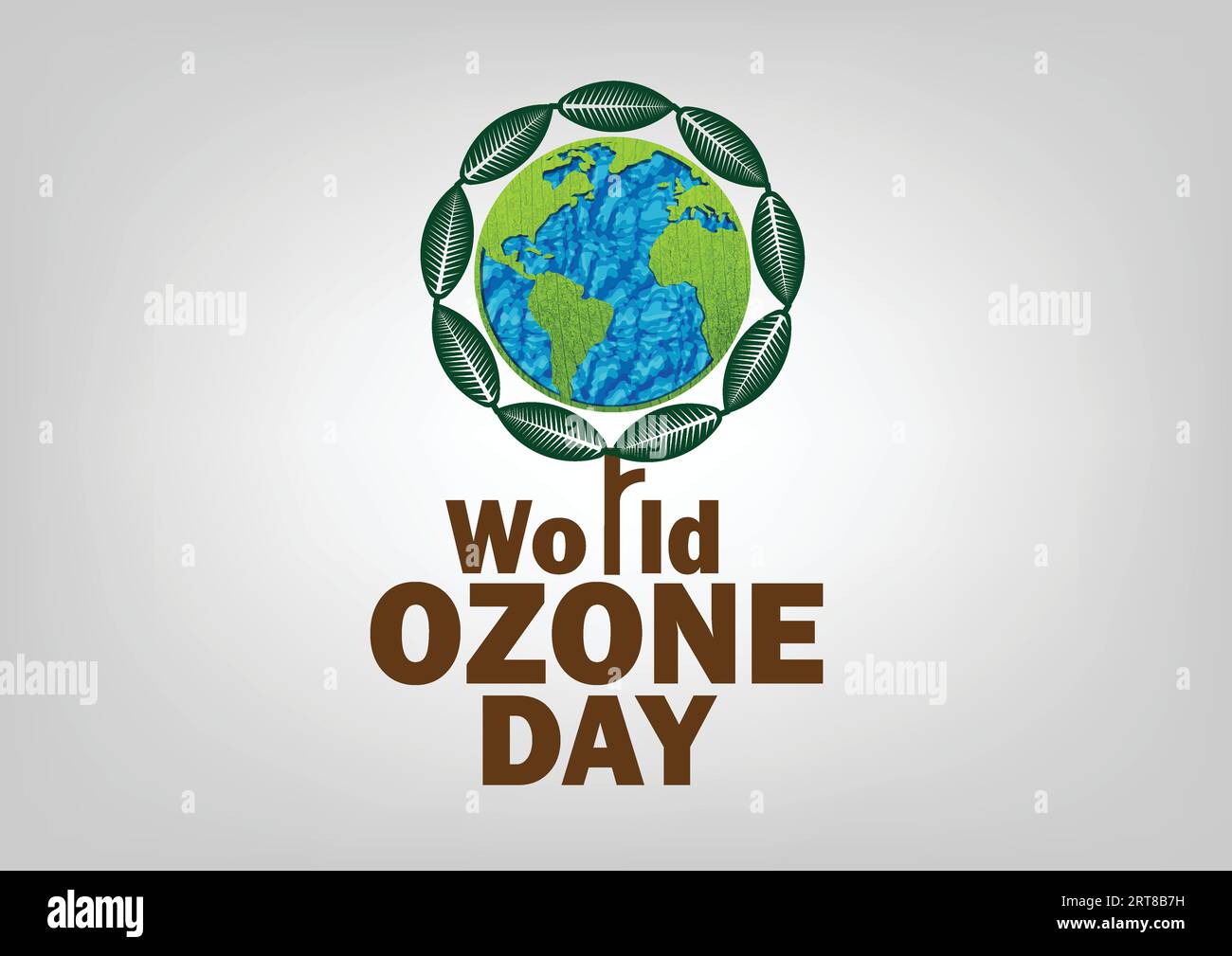 Giornata mondiale dell'ozono. Progettare un modello per banner, poster o cartolina. Illustrazione vettoriale Illustrazione Vettoriale