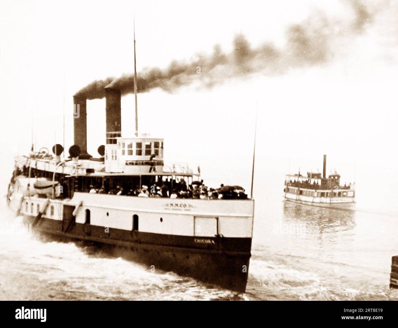 SS Chicora, Lago Michegan, grandi Laghi, Canada, inizio anni '1900 Foto Stock