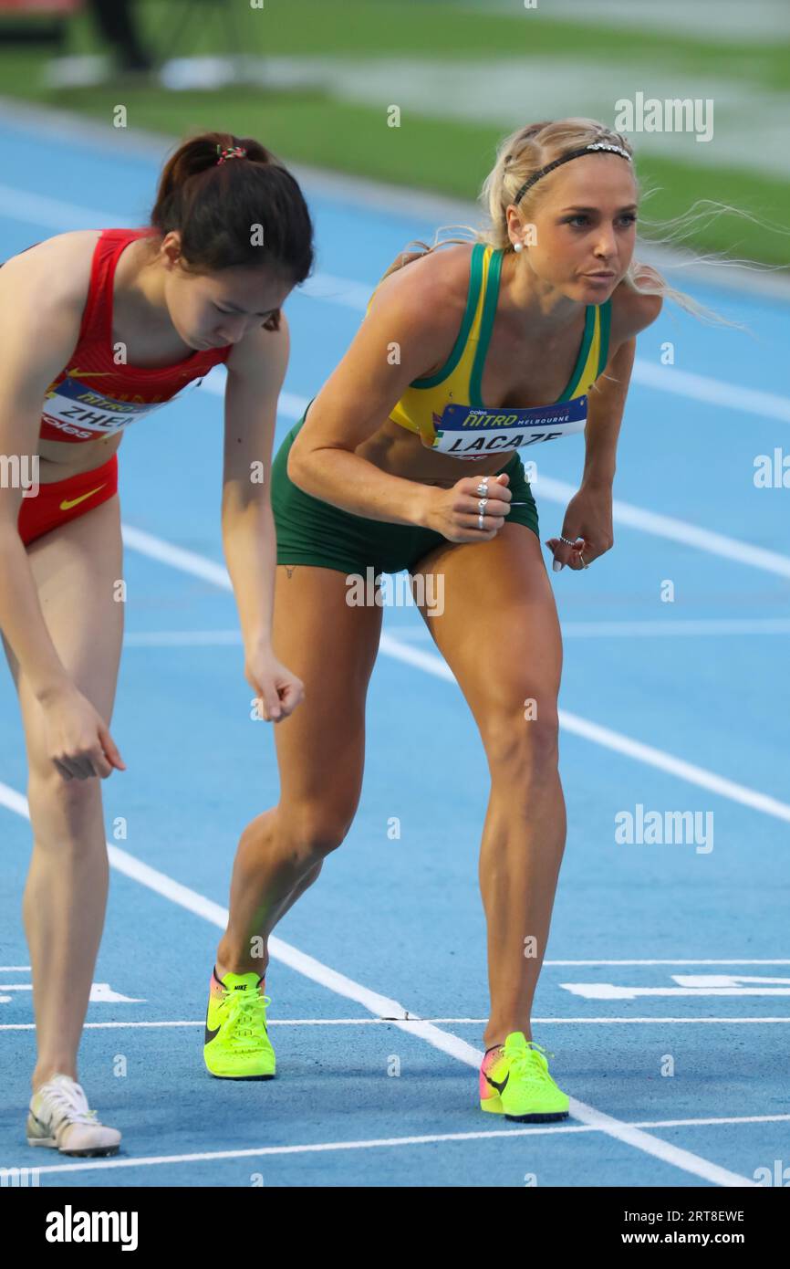MELBOURNE, AUSTRALIA, 4 FEBBRAIO: Genevieve Lacaze del Team Australia nella notte 1 di Nitro Athletics il 4 febbraio 2017 Foto Stock