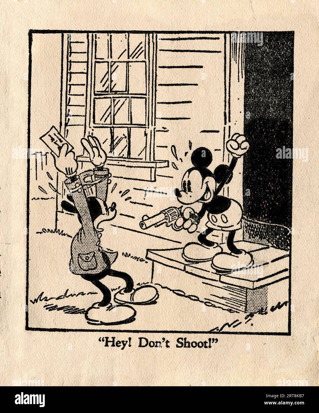 Un'illustrazione di un "piccolo grande libro" degli anni '1930 con Topolino e Daisy Duck. Foto Stock