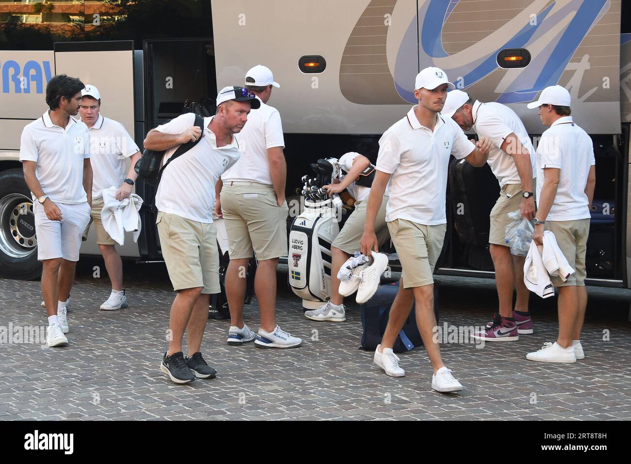 Roma, Lazio. 11 settembre 2023. Luke Donald, capitano del Team Europa. La squadra europea che partecipa alla Ryder Cup of golf arriva a Roma al Waldorf Astoria Hotel. Roma, 11 settembre 2023 Photographer01 Credit: Independent Photo Agency/Alamy Live News Foto Stock