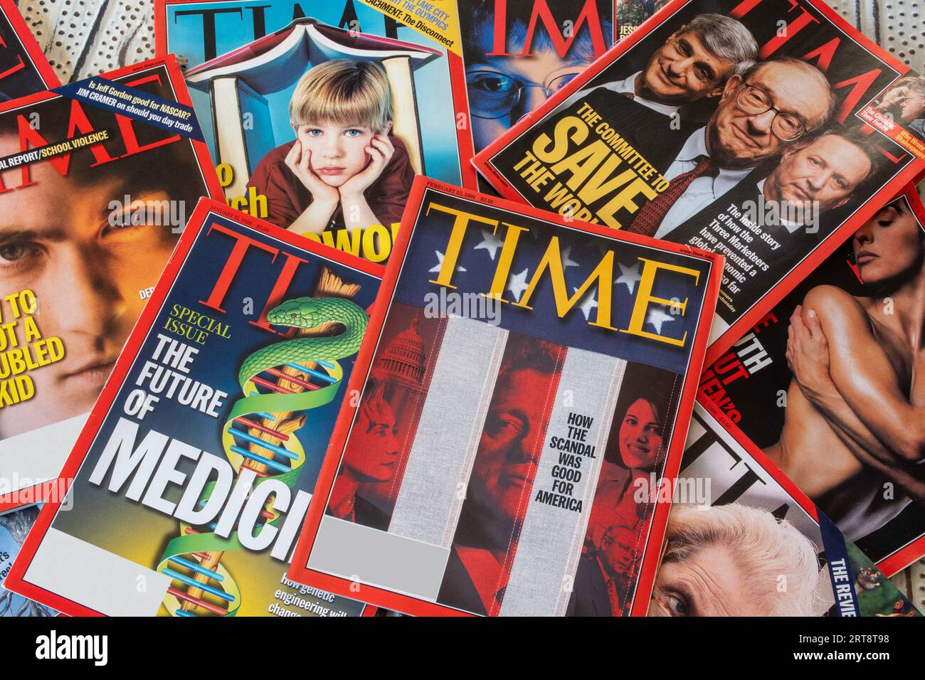 Una serie di 1999 riviste "Time", USA Foto Stock