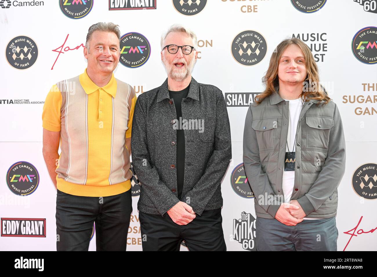 Camden Town, Londra, Regno Unito. 9 settembre 2023. Chris Packham, Billy Bragg e Jamie Webster partecipano alla Music Walk of Fame - Camden Music Festival, Londra, Regno Unito. Credito: Vedere li/Picture Capital/Alamy Live News Foto Stock