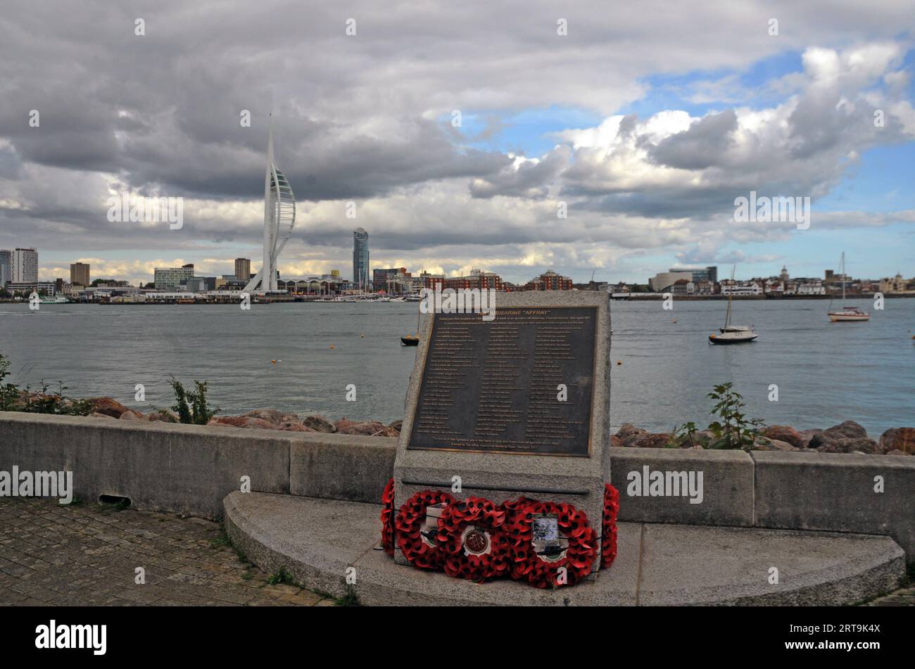 MEMORIALE PER I MARINAI CHE MORIRONO A BORDO DEL SOTTOMARINO AFFRAY, GOSPORT, HANTS. PIC MIKE WALKER 2023 Foto Stock