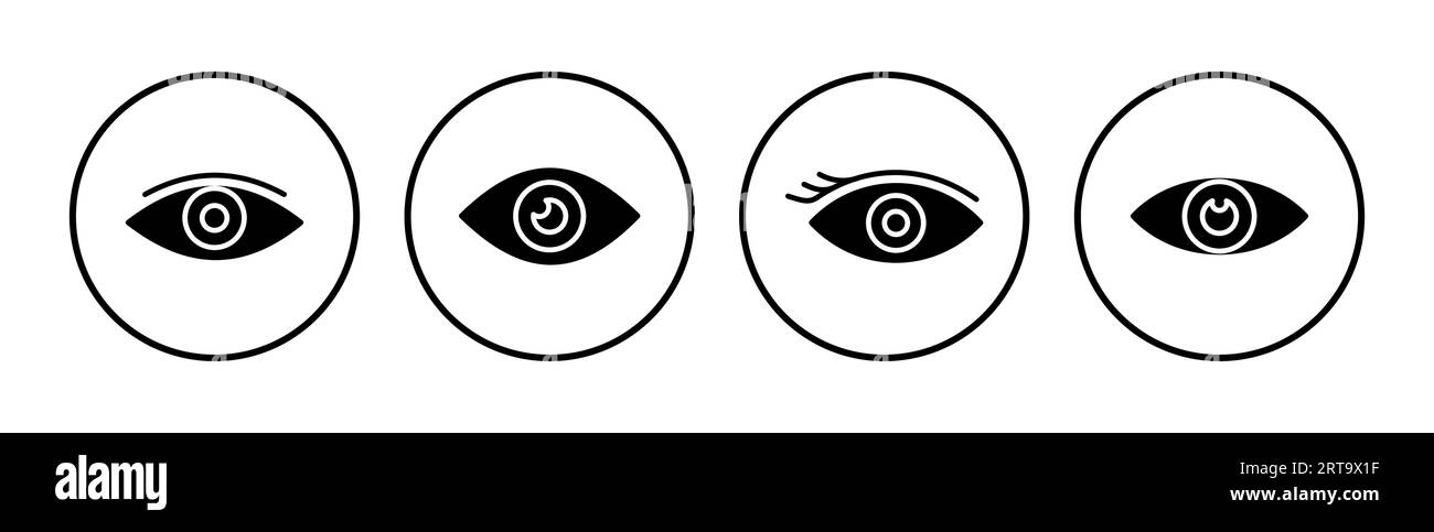Icona occhio. Icona Look and Vision (aspetto e visione). Icona del vettore occhi Illustrazione Vettoriale