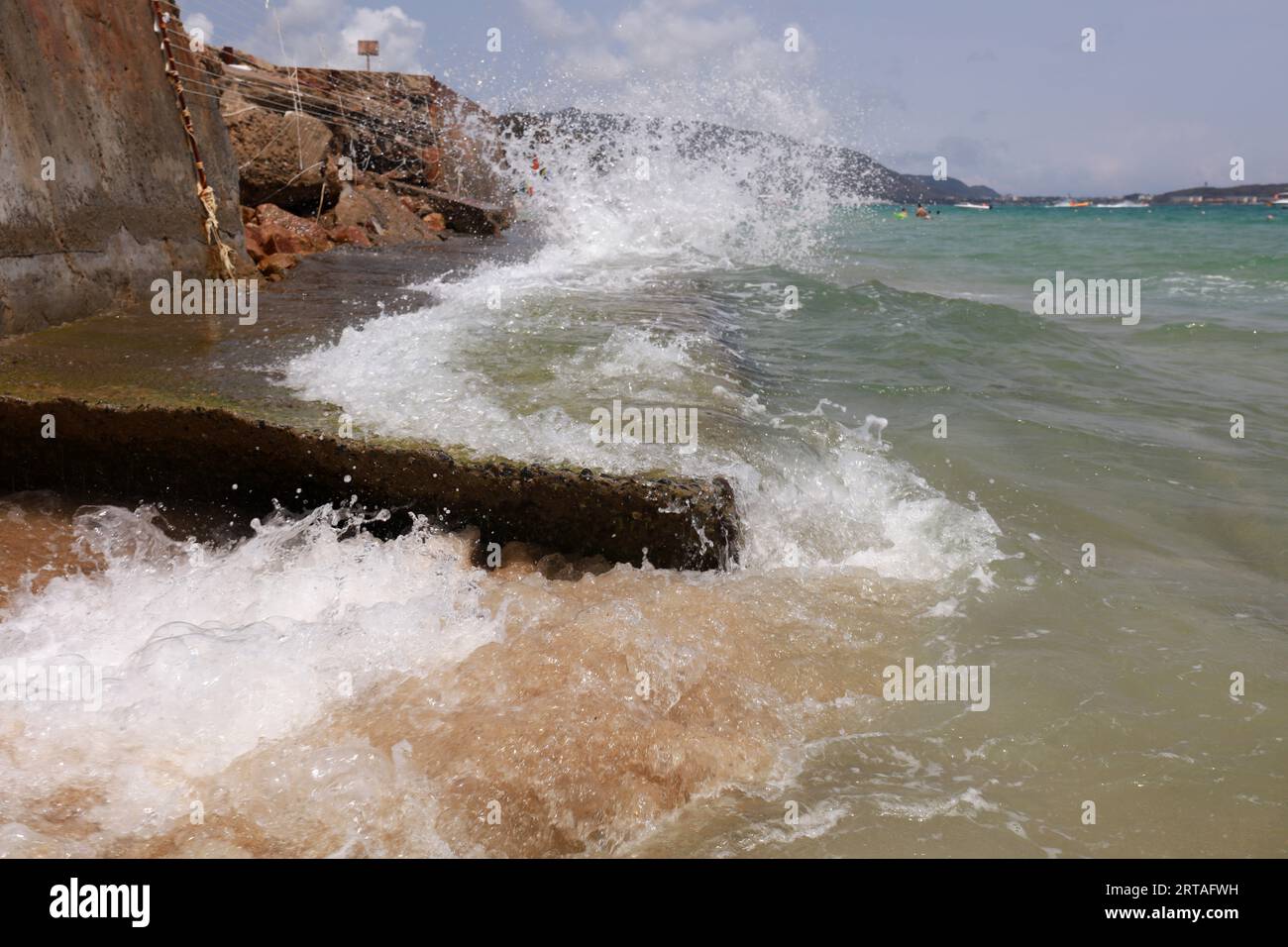 Scenario naturale di Sanya Bay, Sanya City, provincia di Hainan, Cina Foto Stock