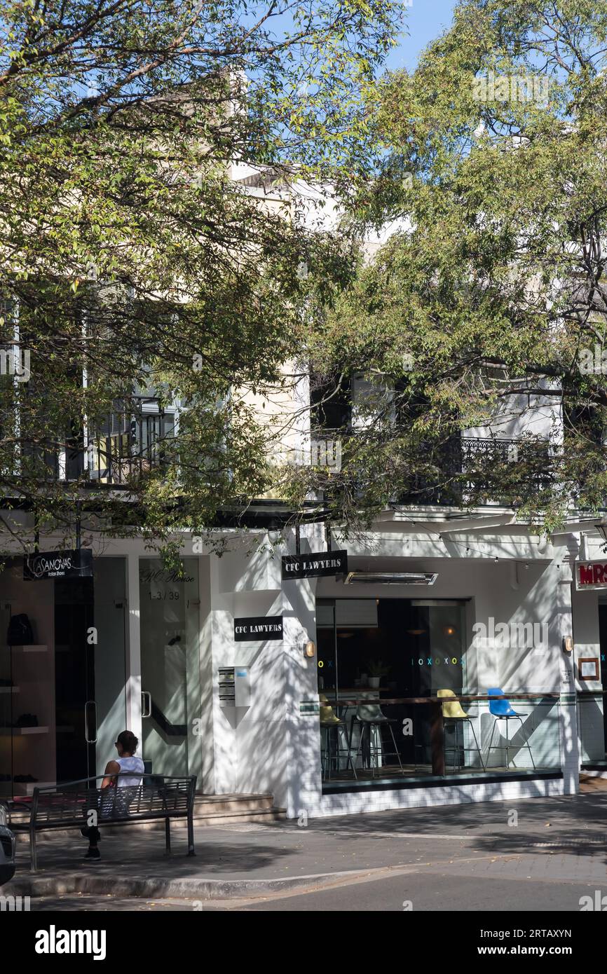 Boutique nei sobborghi orientali di Sydney, Double Bay, New South Wales, Australia Foto Stock