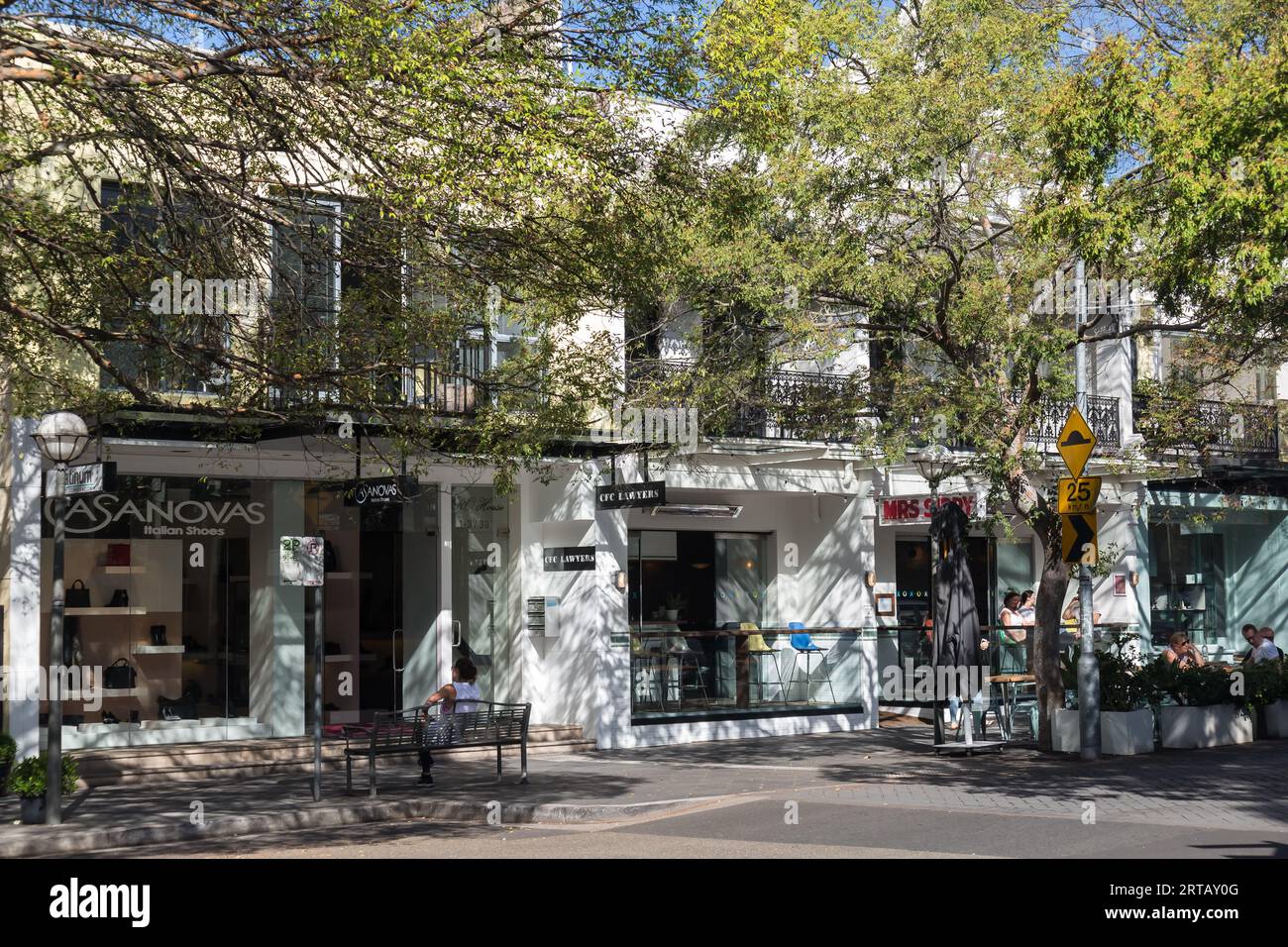 Boutique nei sobborghi orientali di Sydney, Double Bay, New South Wales, Australia Foto Stock