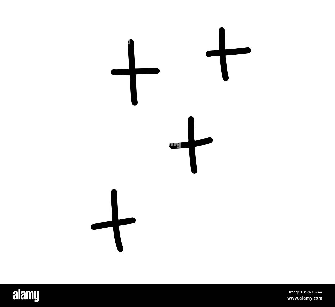 Icona decorativa minimalista nera stilizzata disegnata a mano con il simbolo dello stile a forma di doodle vettoriale e il pennello disegnato a mano. Illustrazione Vettoriale