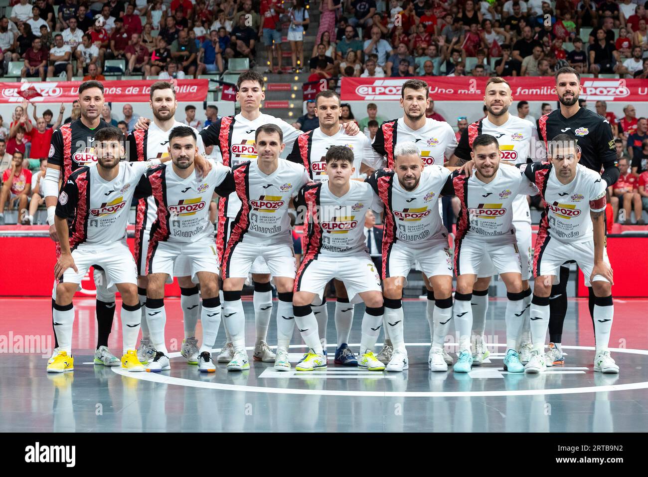 9 settembre 2023, Murcia Spain allenamento iniziale durante ElPozo Murcia ElPozo Murcia FS vs Inter Movistar FS League match Primera Division Indoor so Foto Stock