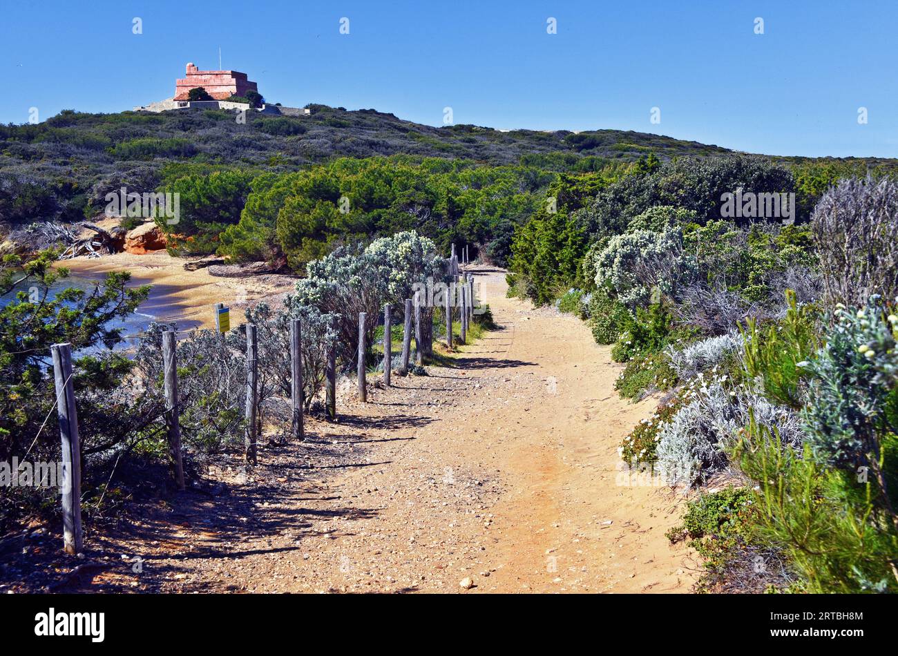 castello del Grand Langoustier, Francia, Provenza, Hyeres, Ile de Porquerolles Foto Stock