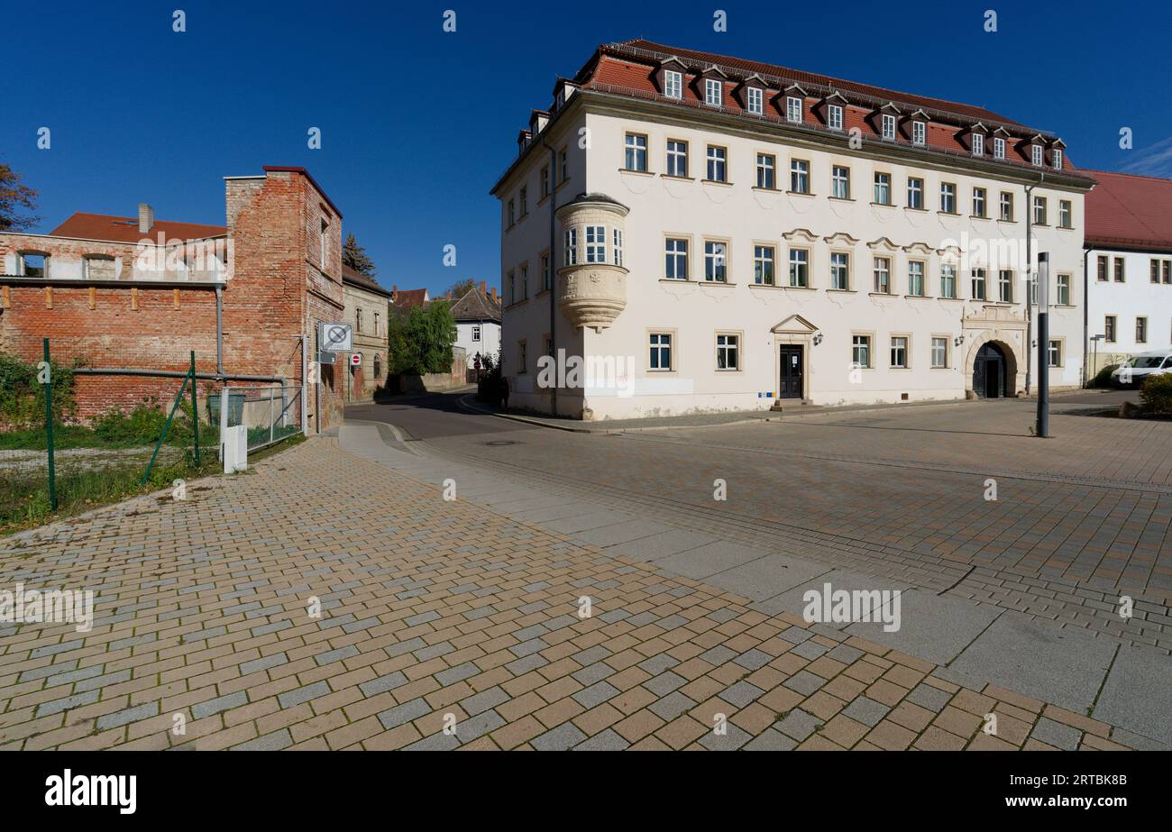 La storica città vecchia di Zeitz, Burgenlandkreis, Sassonia-Anhalt, Germania Foto Stock