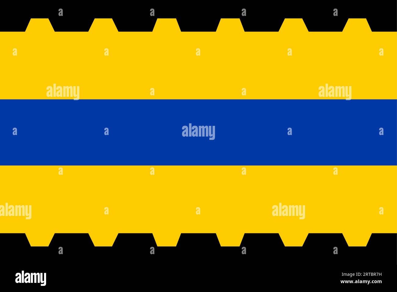 Bandiera del comune di Veenendaal (provincia di Utrecht, Regno dei Paesi Bassi, Olanda) Illustrazione Vettoriale