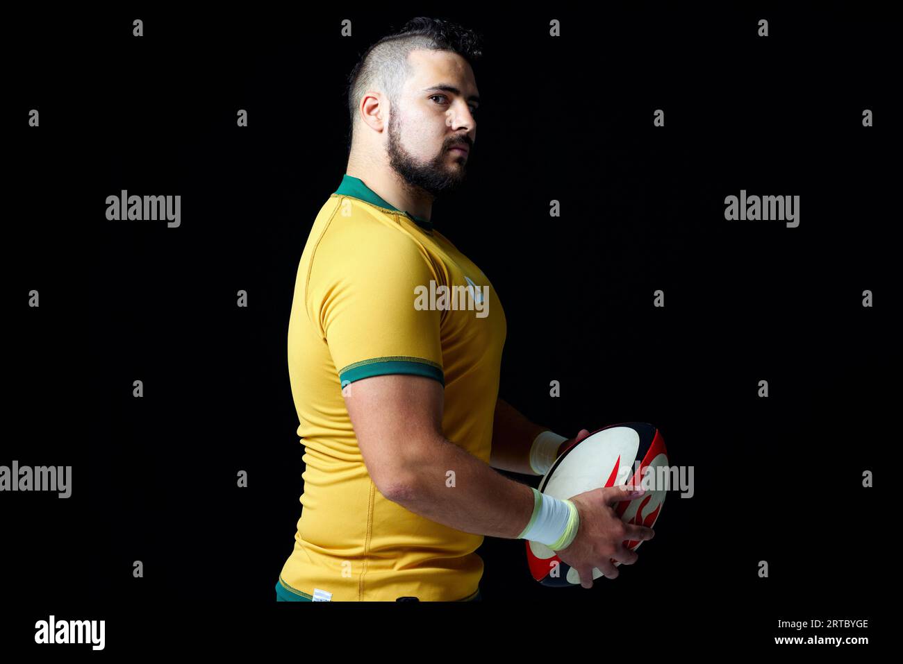 Atleta di rugby Foto Stock