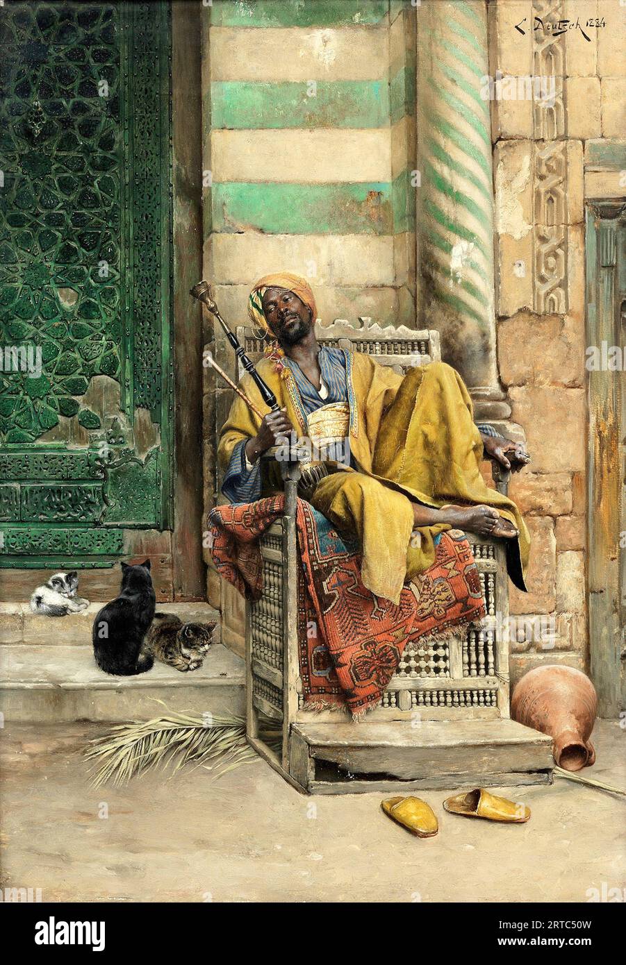 Ludwig Deutsch - The Goza Smoker - 1884 Foto Stock