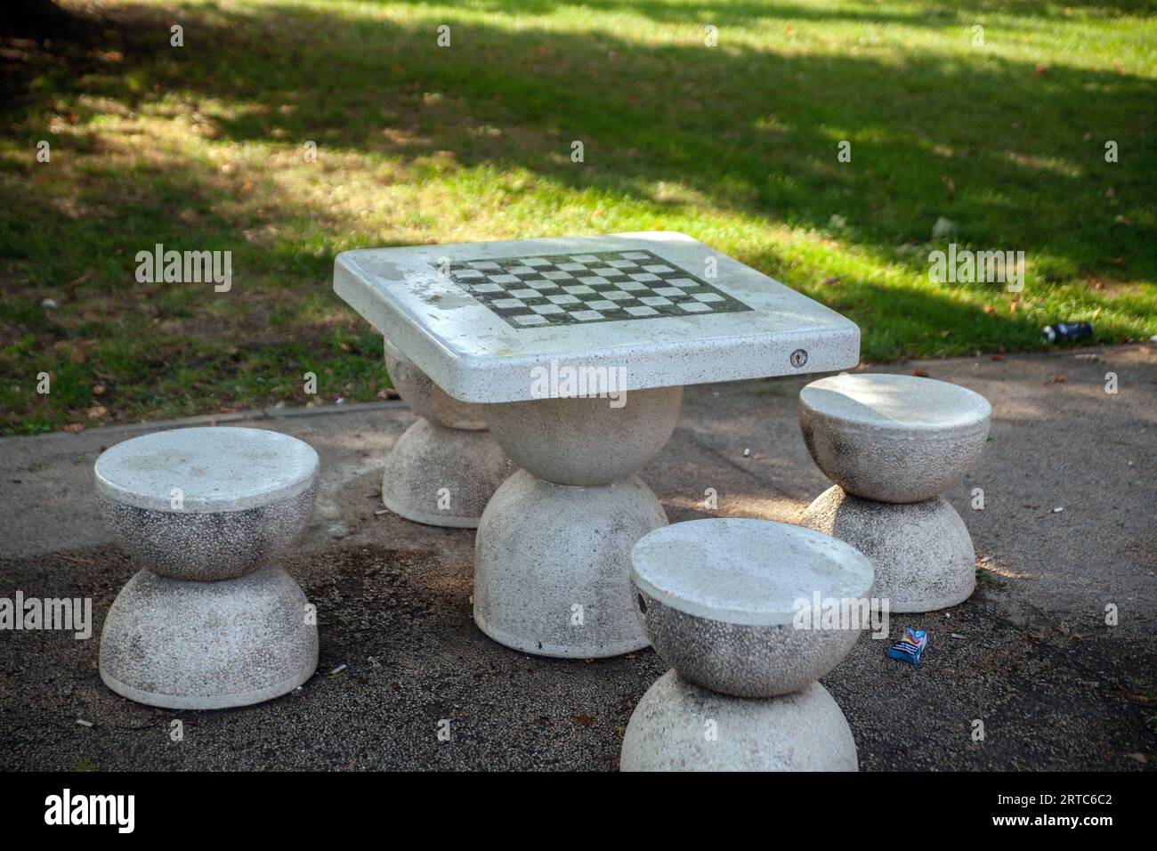 scacchiera di pietra Foto Stock