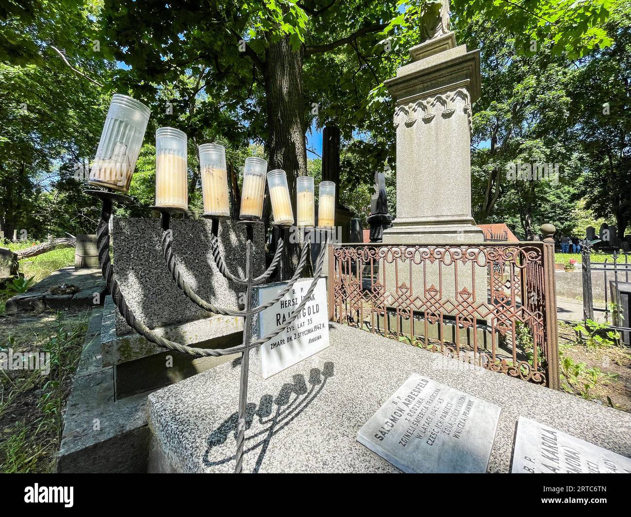 Polonia, Varsavia, cimitero ebraico Foto Stock