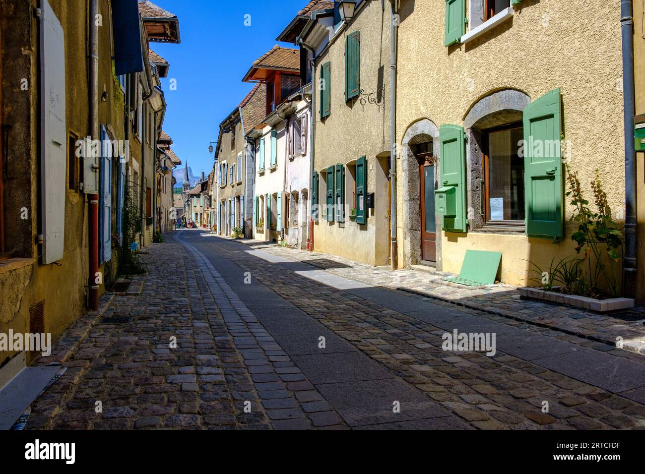 Strada a Mens, Vercors, Francia Foto Stock