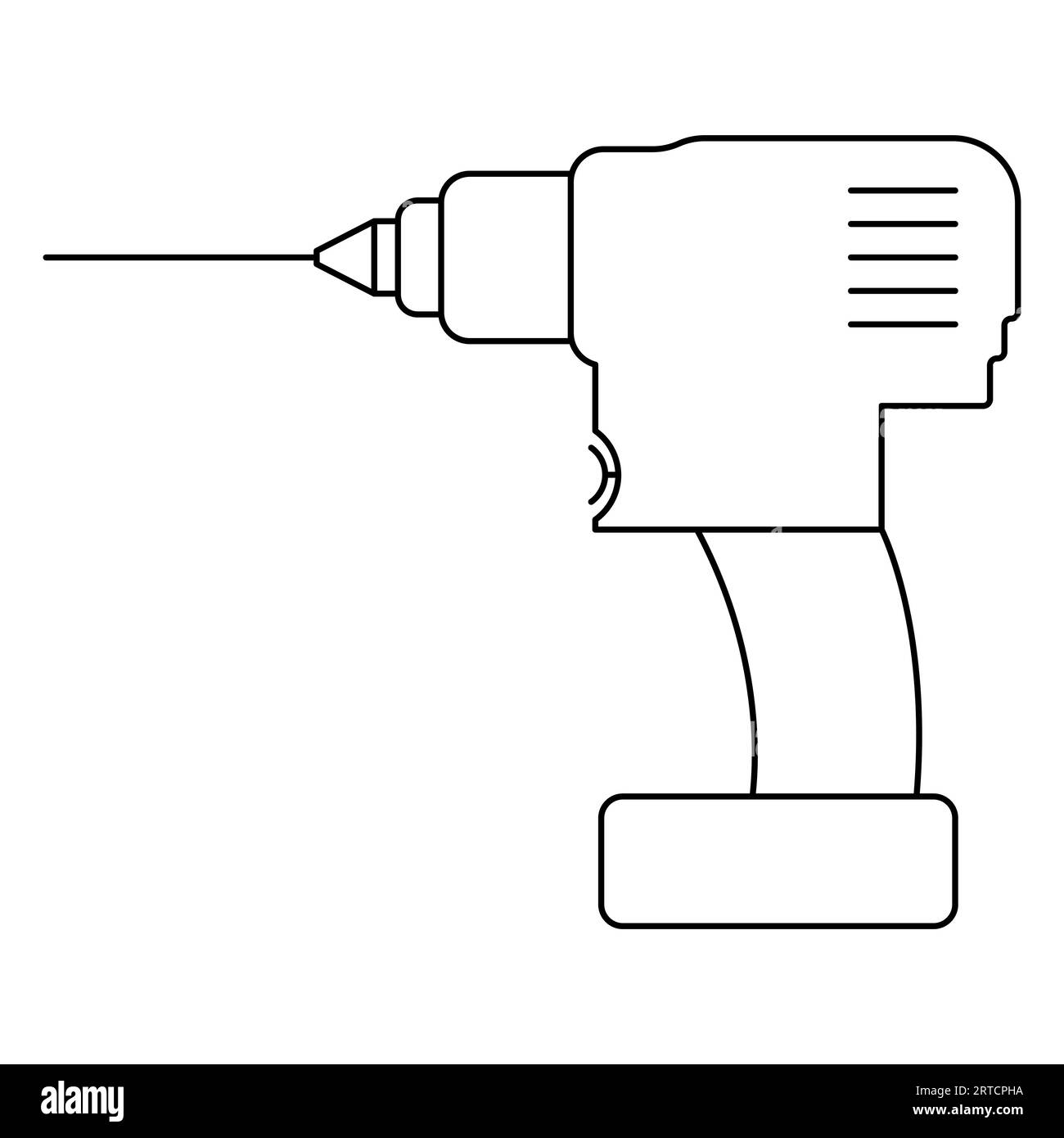 Icona della linea di perforazione elettrica. Illustrazione vettoriale Illustrazione Vettoriale