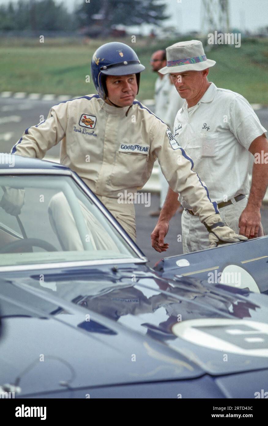Watkins Glen 1968 Trans AM; Mark Donohue; Penske-Hilton Racing; Chevolet Camero; Z28; terzo posto Foto Stock