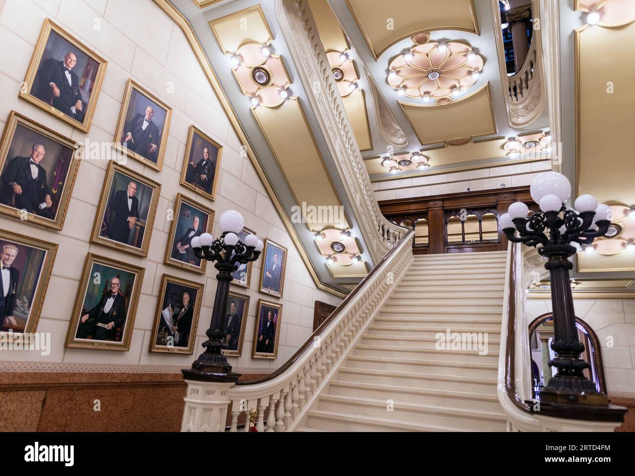 Interni del Grand Lodge of Pennsylvania Philadelphia New Jersey USA Foto Stock