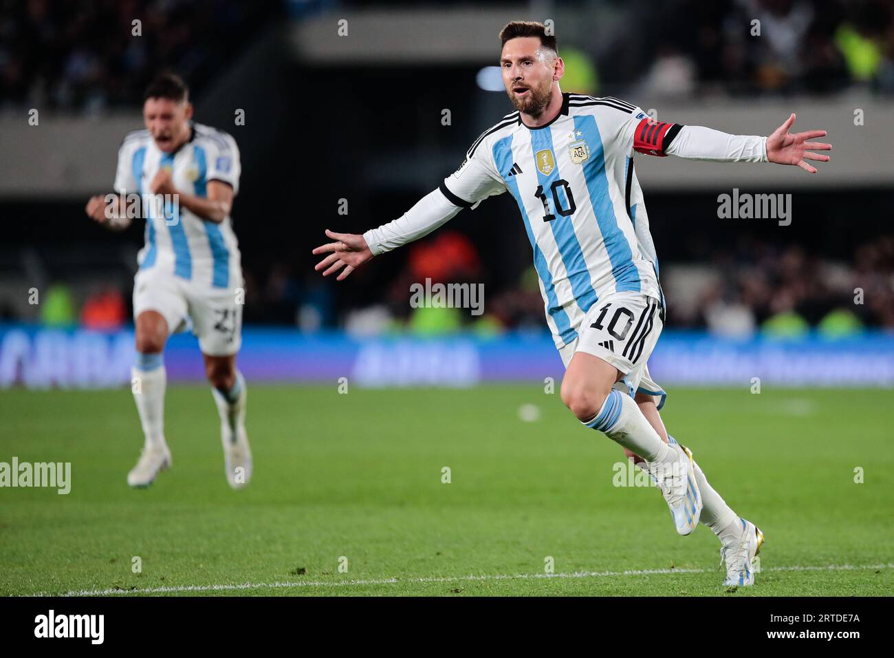 Lionel messi Cellebrating goal Foto Stock