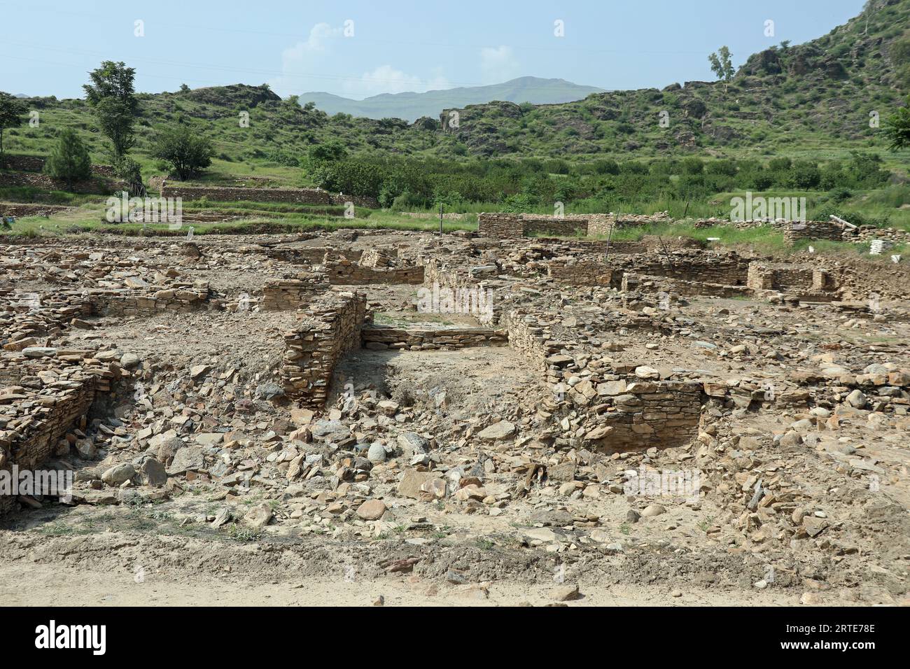 Antiche rovine di Bazira in Pakistan Foto Stock