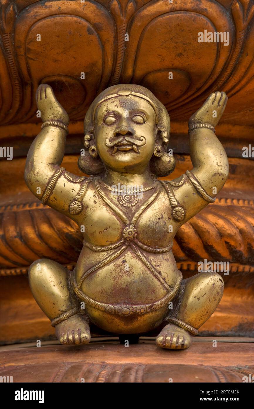 Figurina indù al tempio Brihadeeshwara a Thanjavur, India; Thanjavur, India Foto Stock