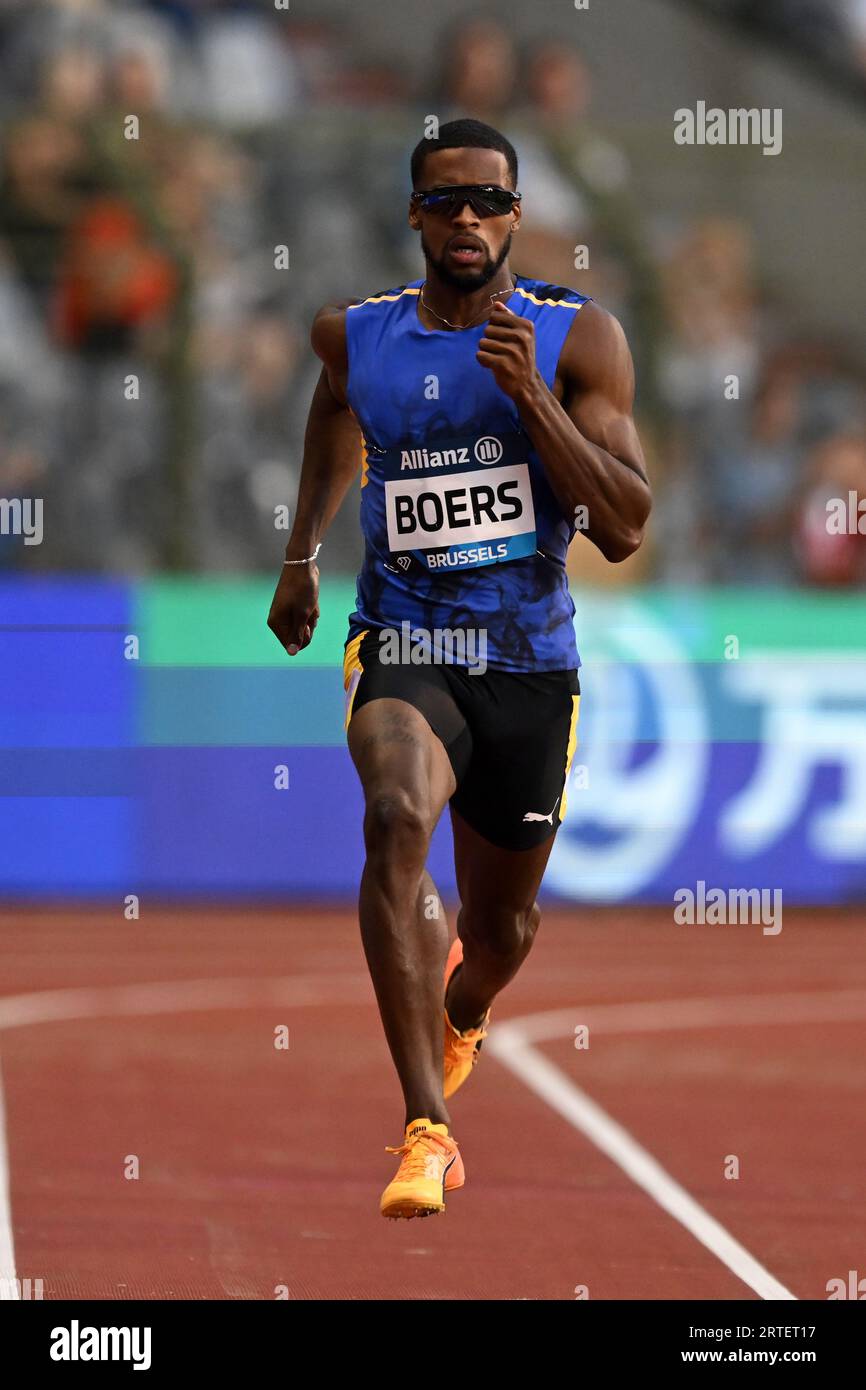 BRUXELLES - Isayah Boers durante i 400 metri dell'Allianz Memorial Van Damme 2023, parte della serie Diamond League 2023 allo stadio King Baudouin l'8 settembre 2023 a Bruxelles, Belgio. ANP | Hollandse Hoogte | GERRIT VAN COLOGNE Foto Stock