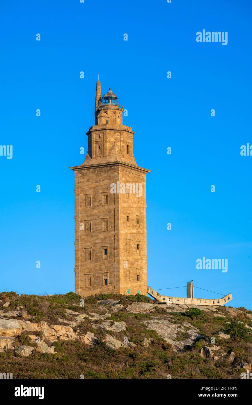Torre di Hercules, A Coruña, Galizia, Spagna Foto Stock