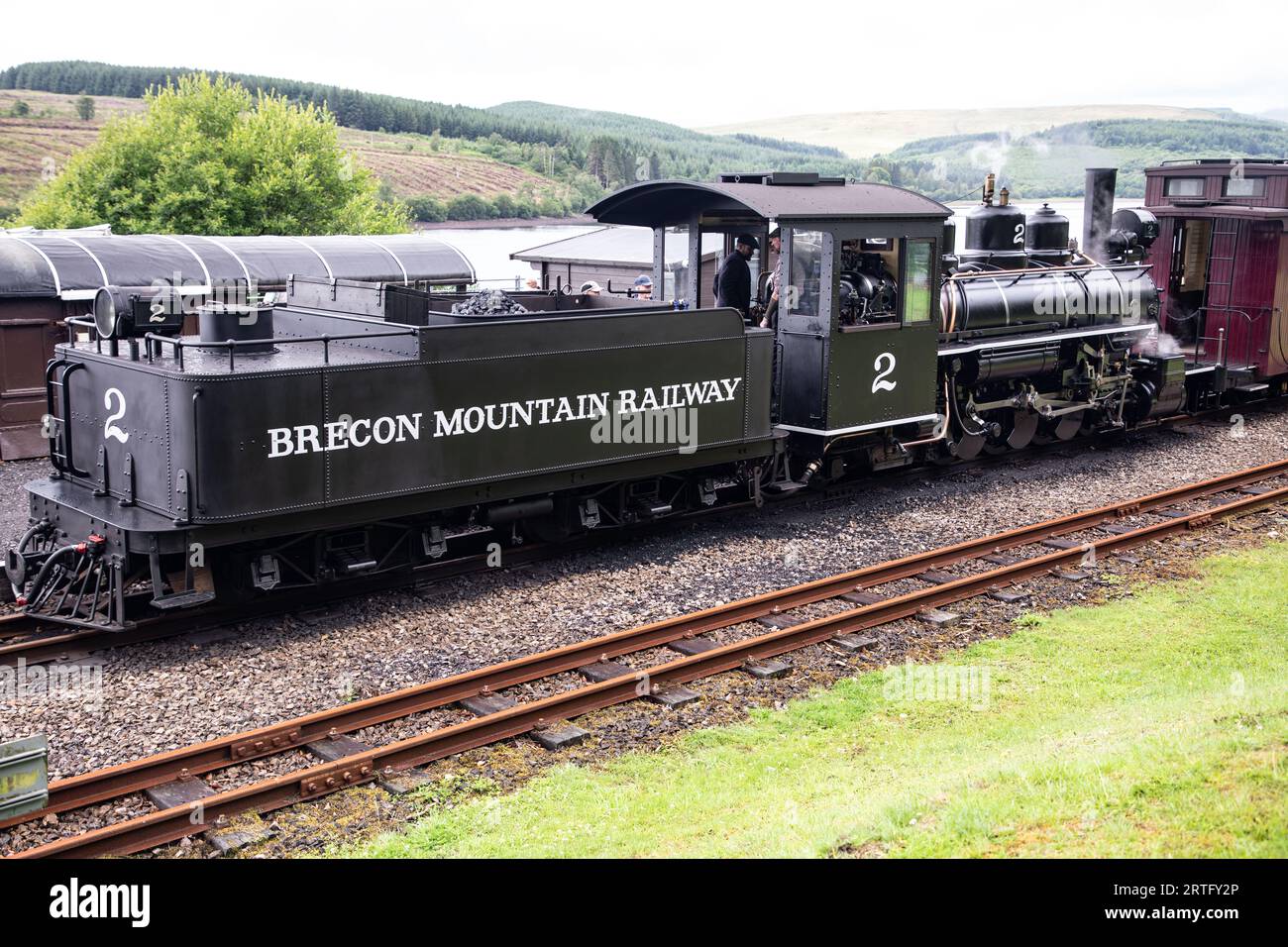 Brecon ferrovia di montagna Foto Stock